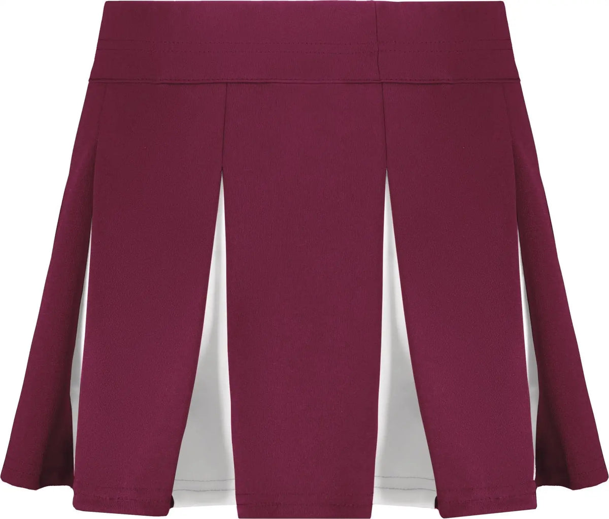 Augusta 9116 Girls Liberty Skirt - Maroon White