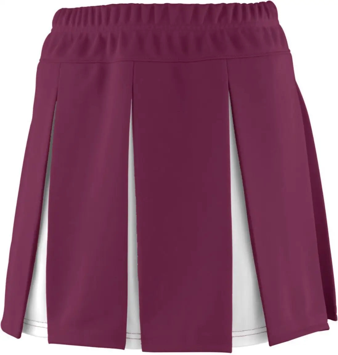 Augusta 9116 Girls Liberty Skirt - Maroon White - Xs