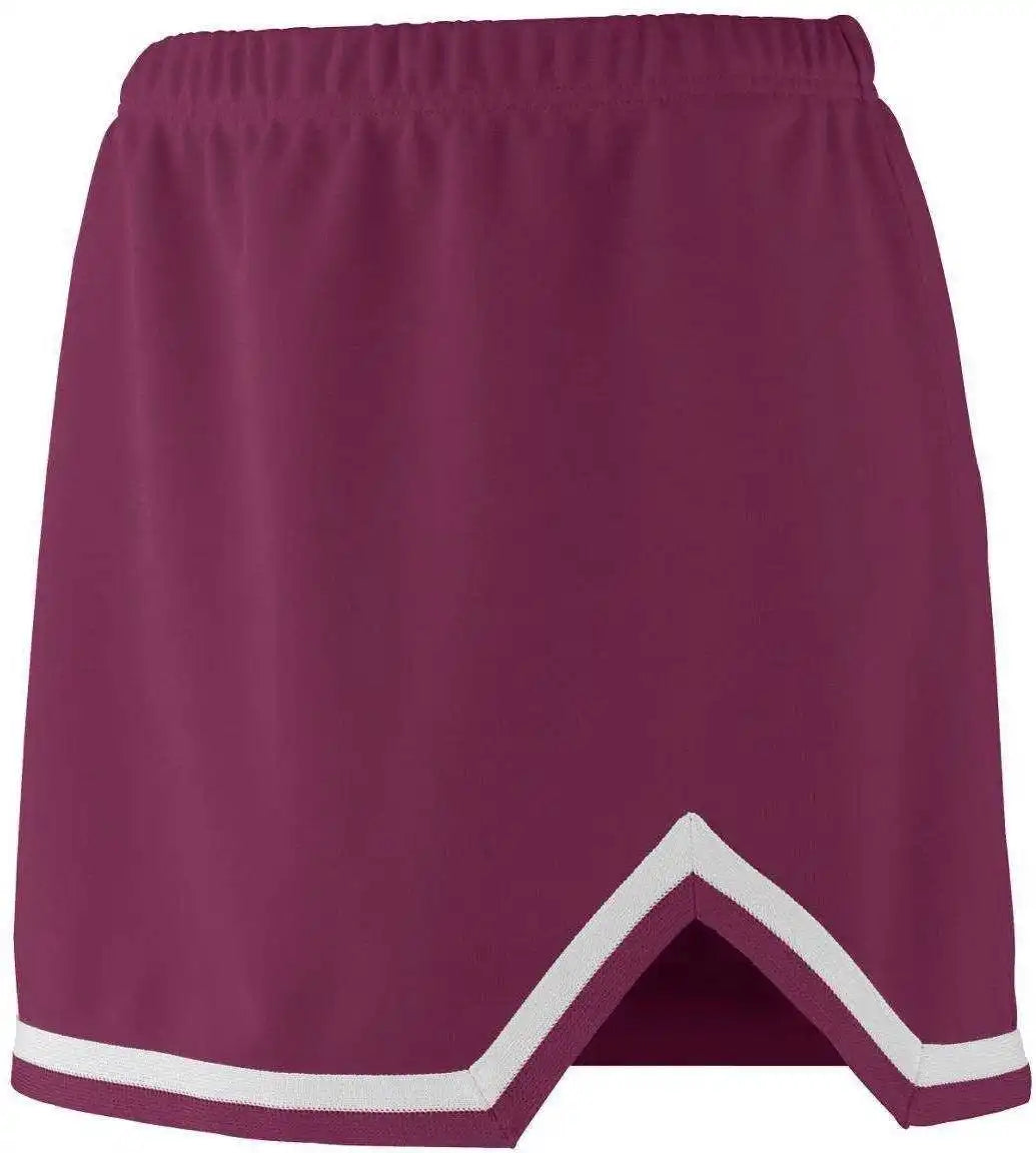 Augusta 9126 Girls Energy Skirt Maroon White