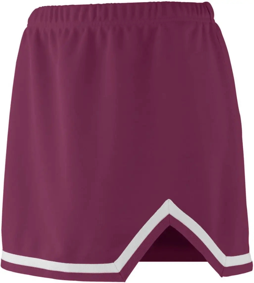 Augusta 9126 Girls Energy Skirt - Maroon White - Xs