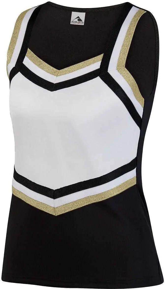 Augusta 9140 Ladies Pike Shell - Black White Metallic Gold