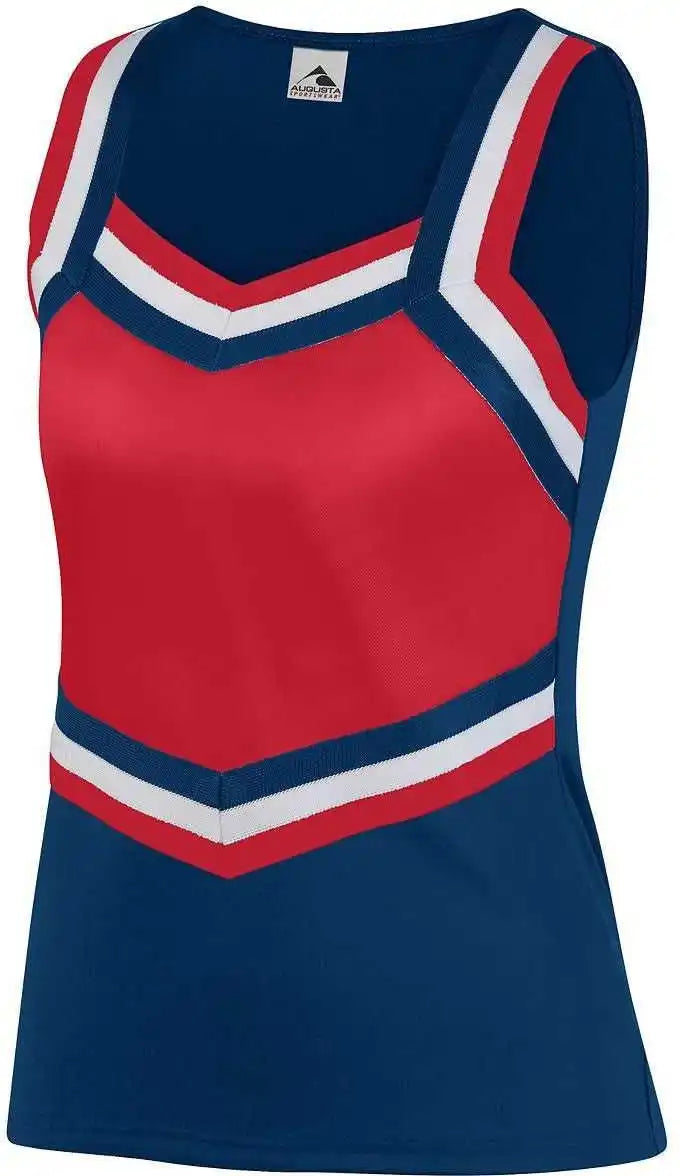 Augusta 9140 Ladies Pike Shell - Navy Red White