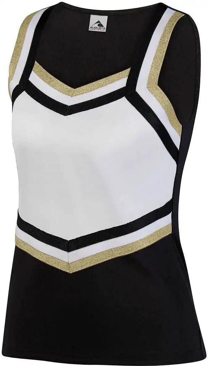 Augusta 9141 Girl’s Pike Shell - Black White Metallic Gold
