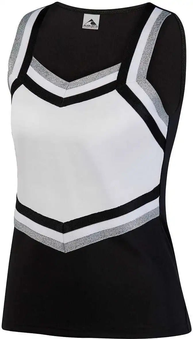Augusta 9141 Girl’s Pike Shell - Black White Metallic Silver