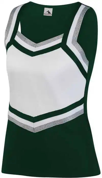 Augusta 9141 Girl’s Pike Shell - Dark Green White Metallic Silver