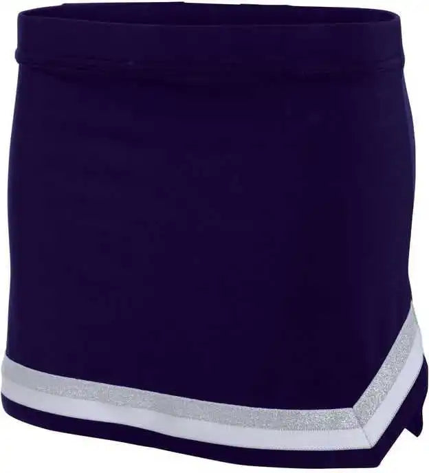 Augusta 9145 Ladies Pike Skirt - Purple White Metallic Silver