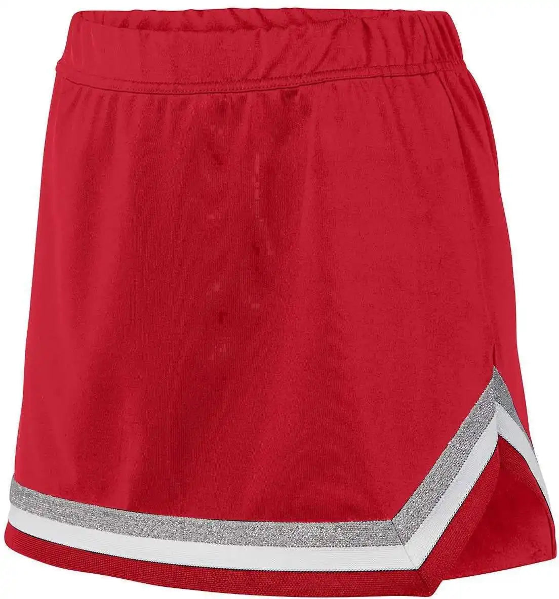 Augusta 9145 Ladies Pike Skirt Red White Metallic Silver