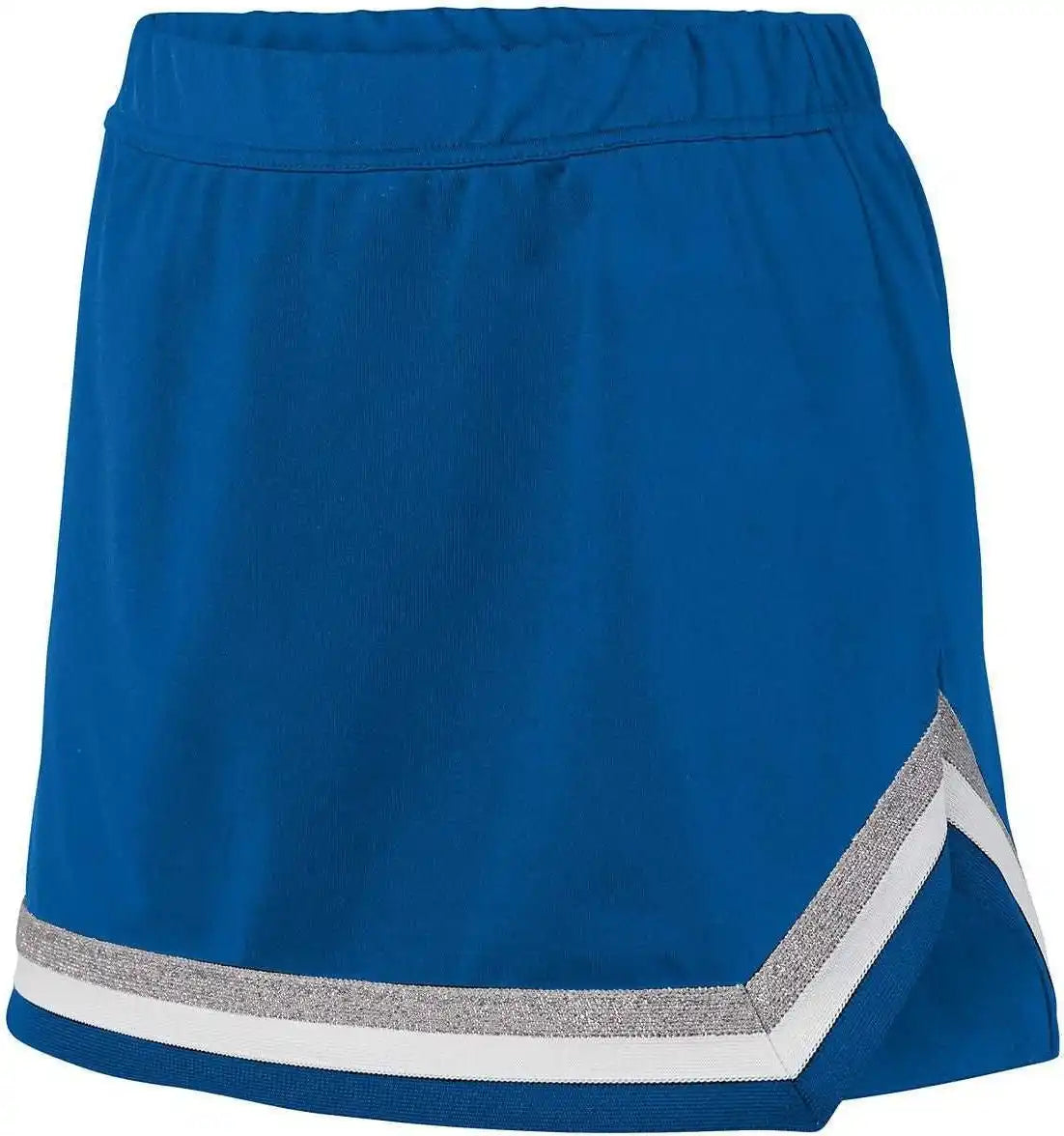 Augusta 9145 Ladies Pike Skirt - Royal White Metallic Silver