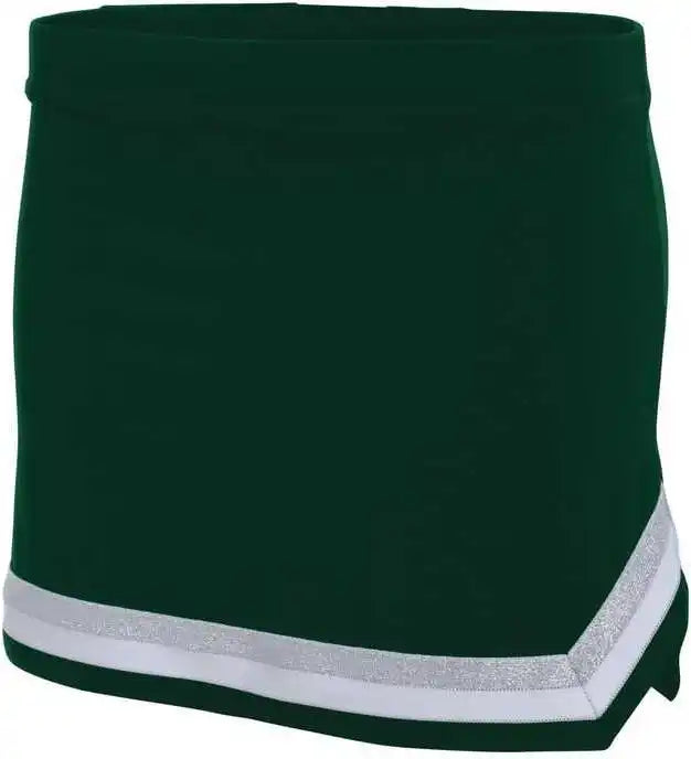 Augusta 9146 Girls Pike Skirt - Dark Green White Metallic Silver