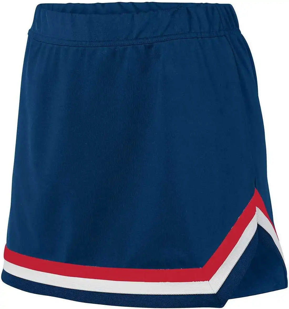 Augusta 9146 Girls Pike Skirt - Navy Red White