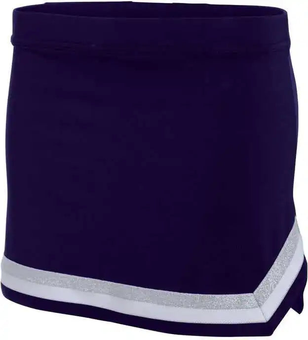 Augusta 9146 Girls Pike Skirt - Purple White Metallic Silver