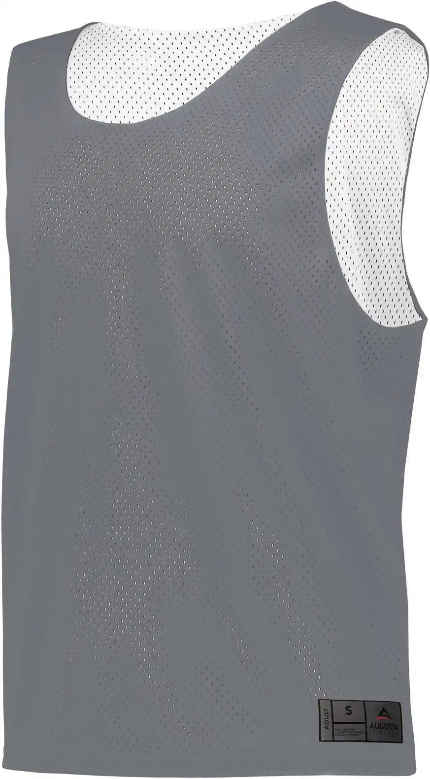 Augusta 9717 Mesh Reversible Pinnie - Graphite White