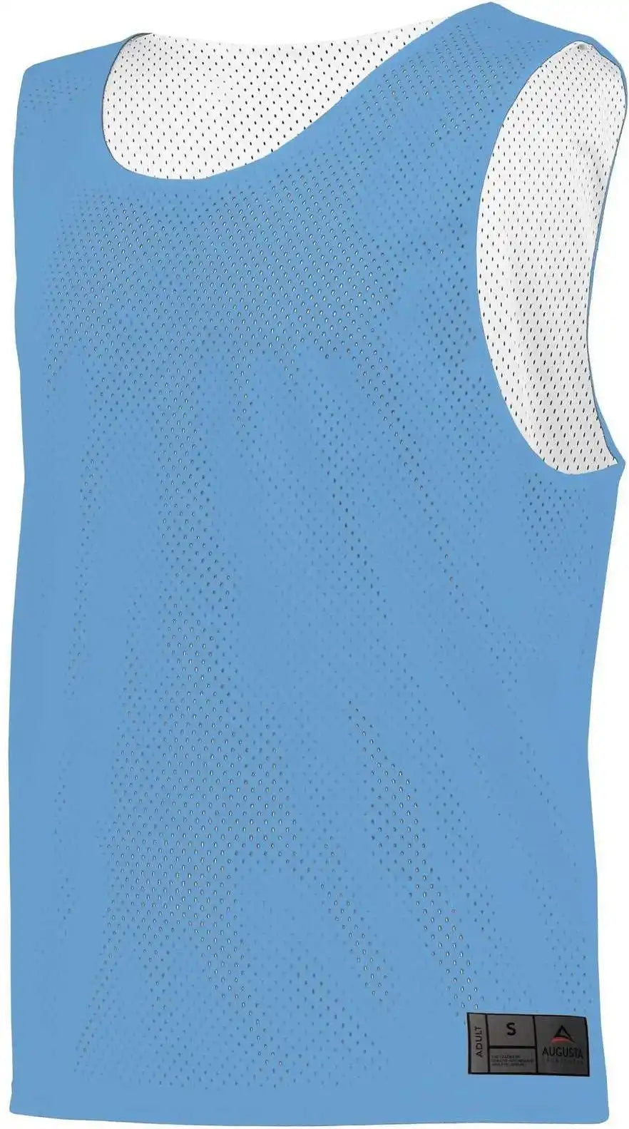 Augusta 9718 Youth Mesh Reversible Pinnie - Columbia Blue White