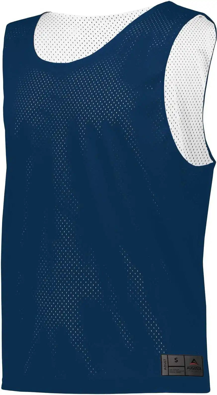 Augusta 9718 Youth Mesh Reversible Pinnie Navy White