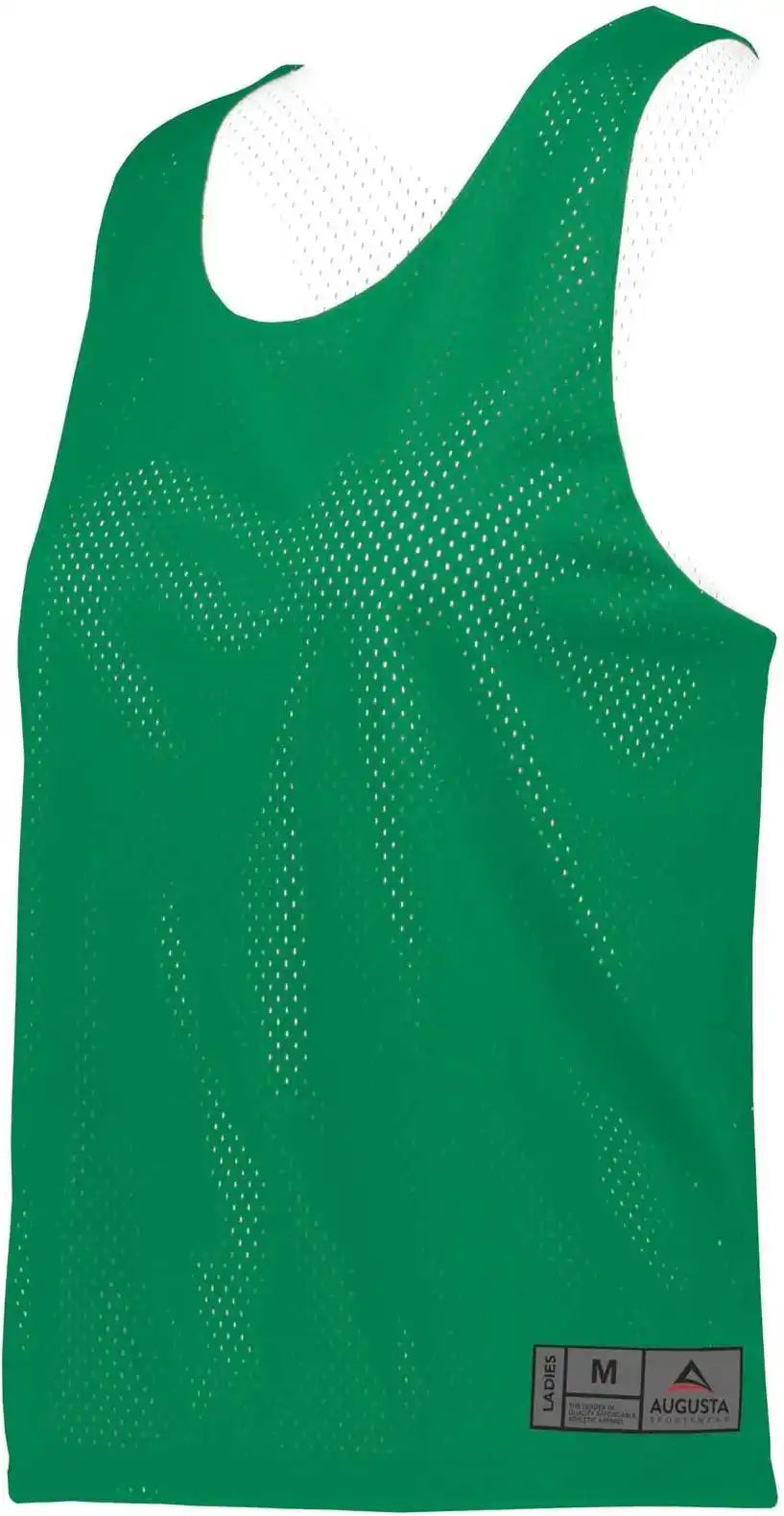 Augusta 9719 Ladies Mesh Reversible Pinnie Kelly White