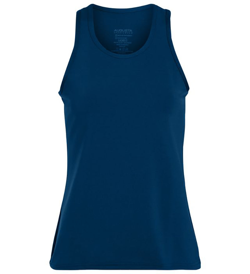 Augusta Poly/spandex Solid Racerback Tank (w) (navy) - Nvy / s