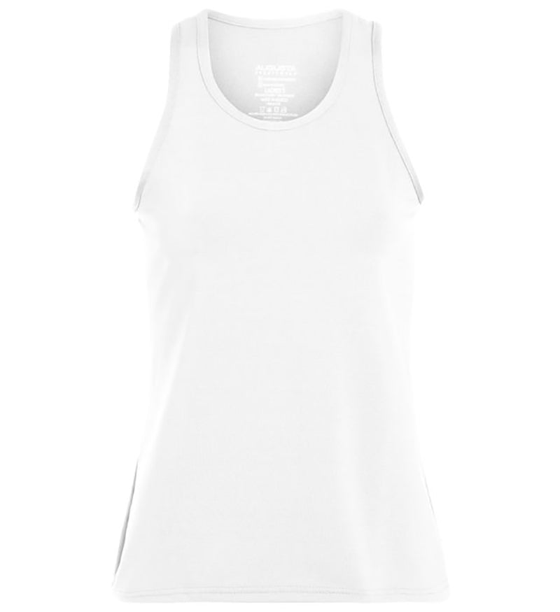 Augusta Poly/spandex Solid Racerback Tank (w) (white) - Wht / s