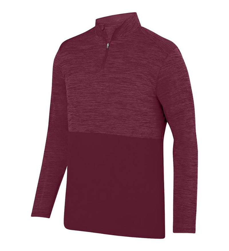 Augusta Shadow Tonal Heather 1/4 Zip Pullover - Mar / s