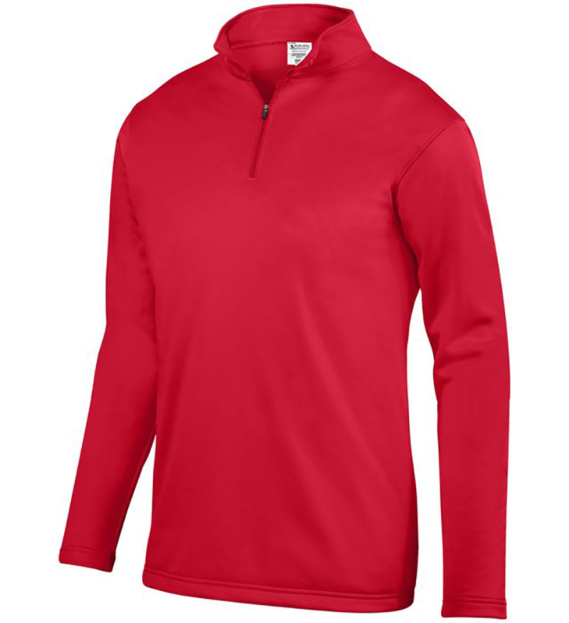 Augusta Wicking Fleece 1/4 Zip Pullover - Red / s
