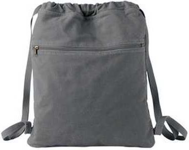 Authentic Pigment 1901 Pigment-dyed Canvas Cinch Sack - Smoke - Gray