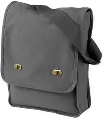 Authentic Pigment 1902 Pigment-dyed Canvas Field Bag - Smoke - Gray