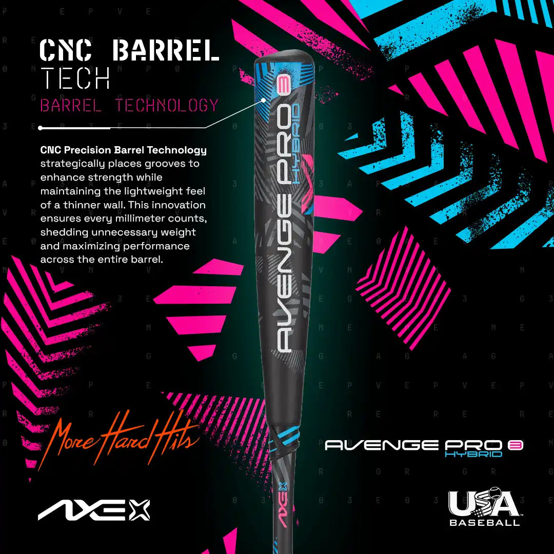 Axe Avenge Pro 3 Hybrid Usa Baseball Bat -5
