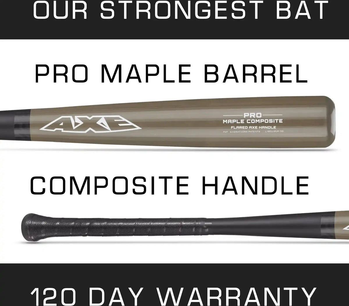 Axe Pro Maple Composite Wood Bat - Flared Handle - 31’’