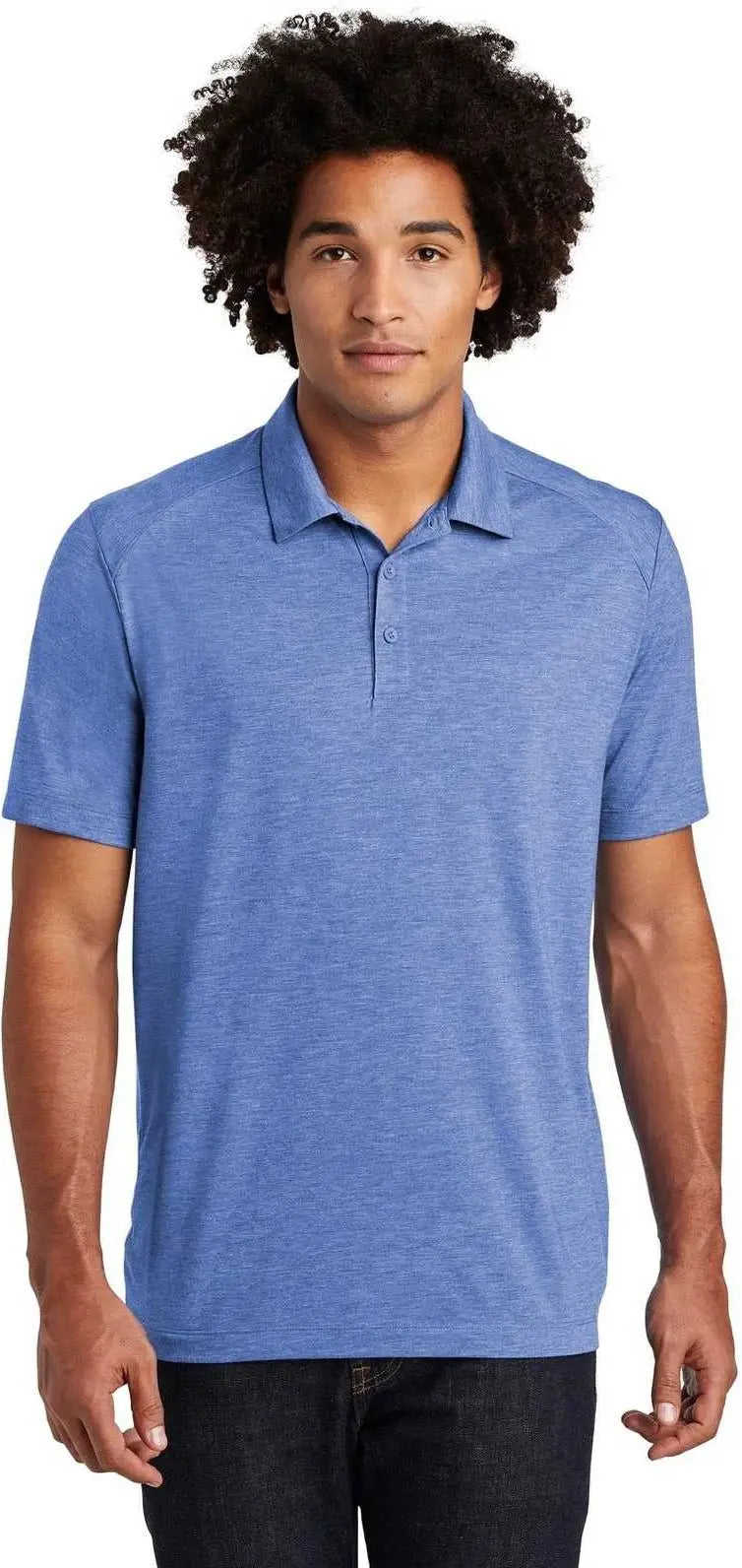 Sport-tek St405 Posicharge Tri-blend Wicking Polo - True Royal Heather