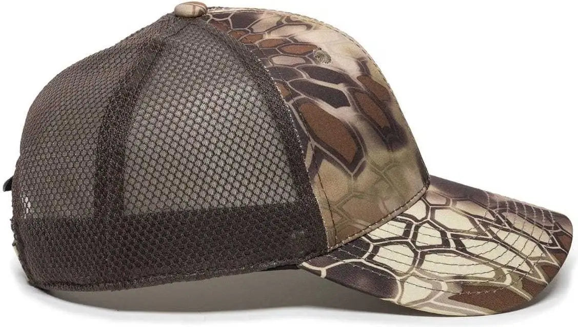 Oc Sports Pfc-150m Adjustable Mesh Back Cap - Kryptek Highlander Brown - 6 7/8’’ - 7 1/2’’