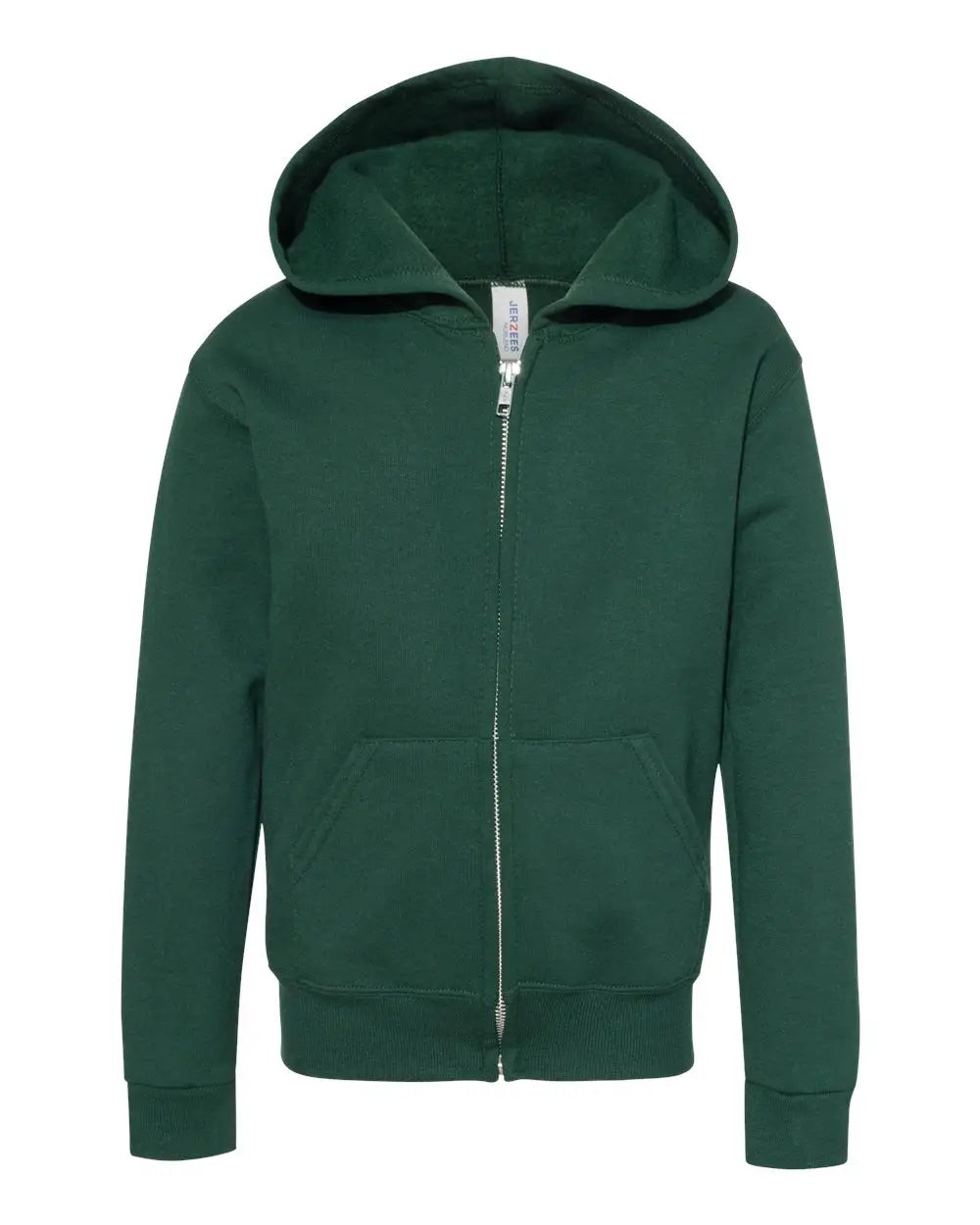 Jerzees 993br Nublend® Youth Full-zip Hooded Sweatshirt - Forest Green - s