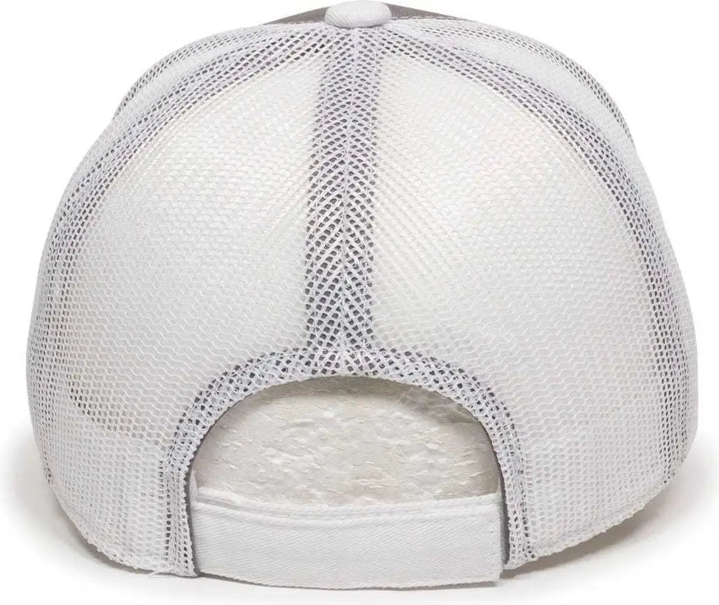 Oc Sports Gwt-101m Adjustable Mesh Back Cap - Charcoal White - Dark Gray / 6 7/8’’ - 7 1/2’’