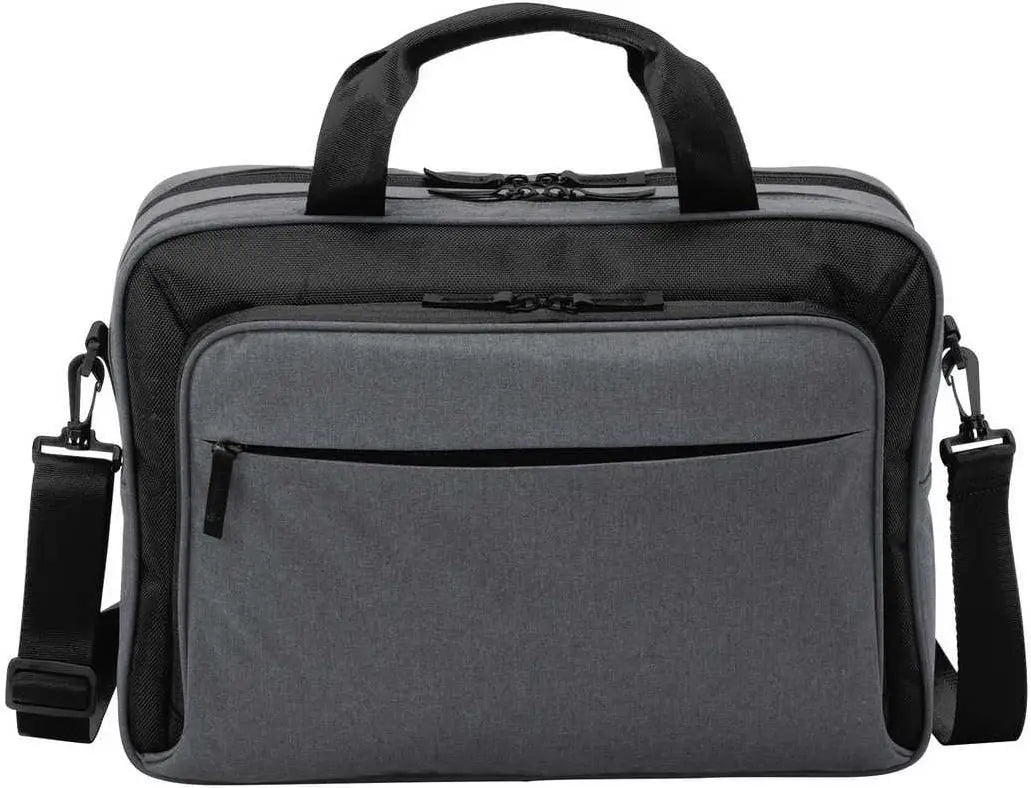 Port Authority Bg323 Exec Briefcase - Graphite Heather/ Black - Dark Gray / Osfa