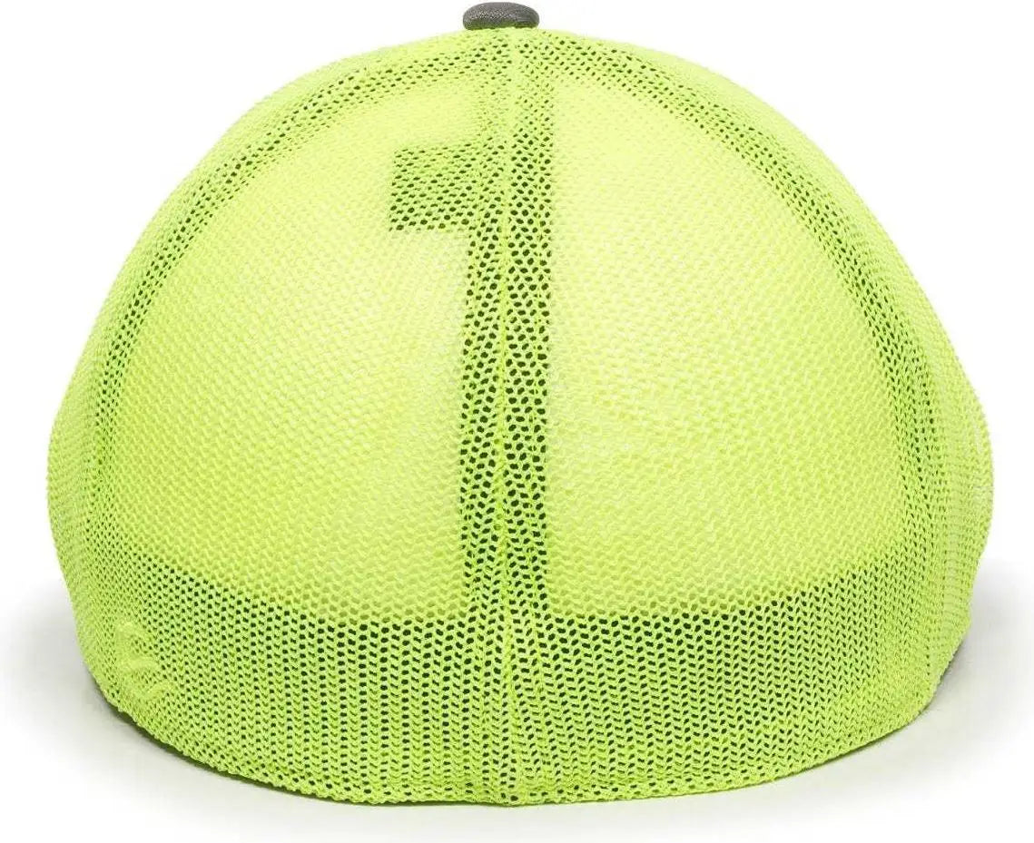 Oc Sports Ct120m Extra-flexible Slight Pre-curved Visor - Graphite Neon Yellow