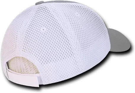 Decky 204 Low Crown Air Mesh Baseball Cap - Gray White - one Size Fits Most
