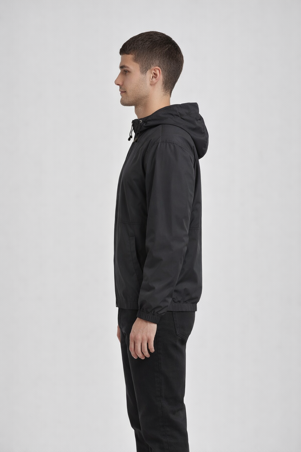 Black FULL ZIP WINDBREAKER