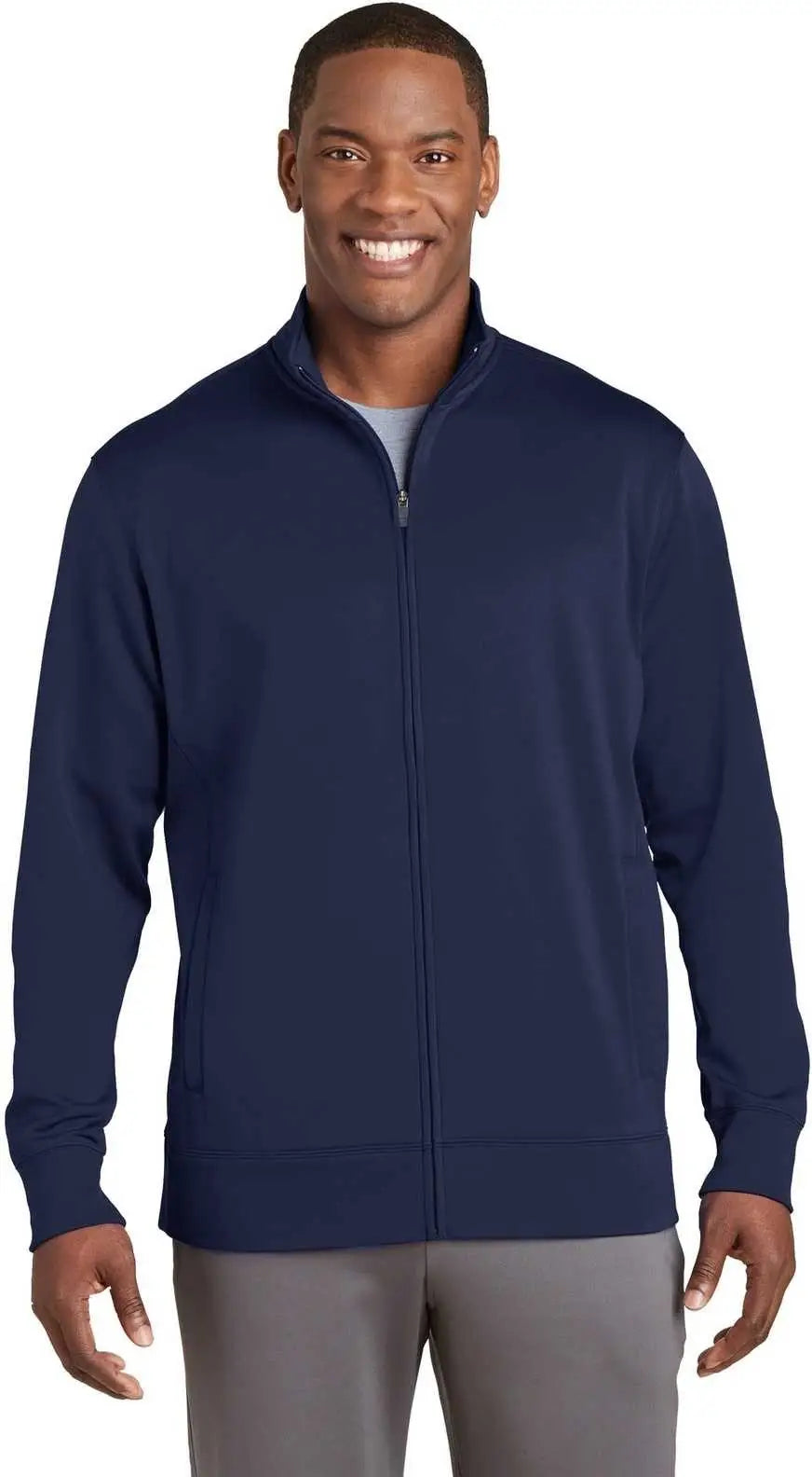 Sport-tek St241 Sport-wick Fleece Full-zip Jacket - Navy