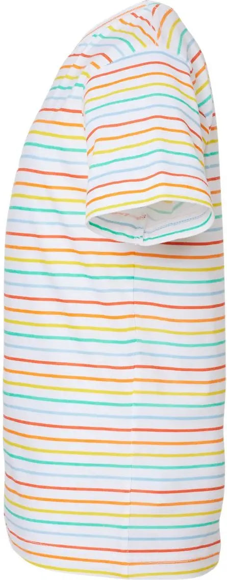 Lat 6101 Youth Fine Jersey Tee - Rainbow Stripe