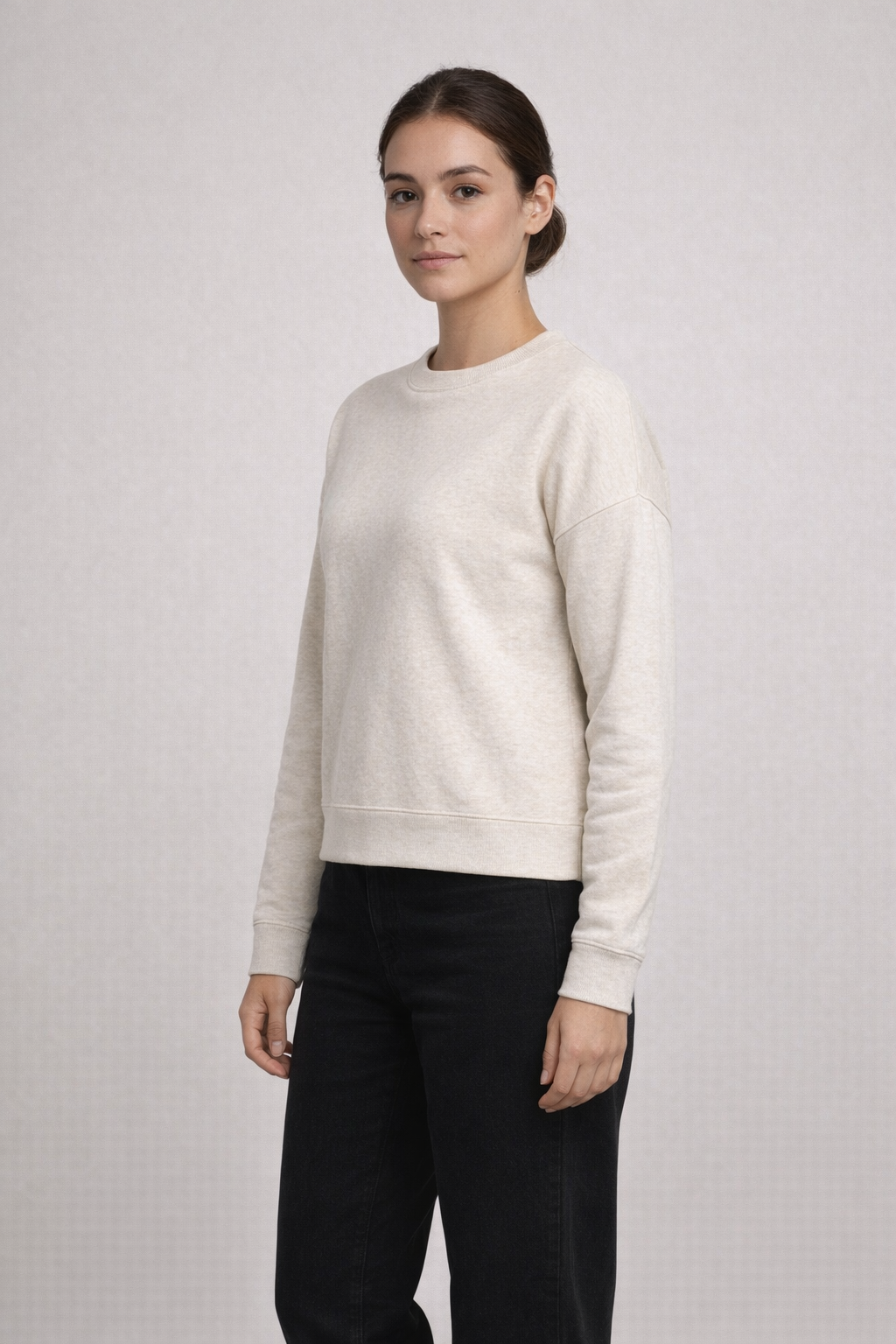 Oatmeal LADIES VINTAGE FLEECE CREW