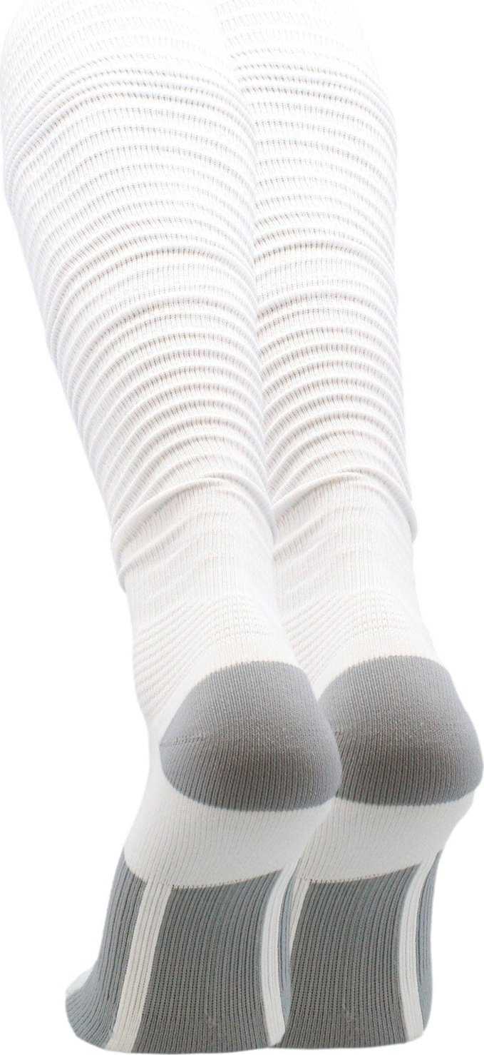 TCK Crunch Football Knee High Socks - White - HIT a Double - 2