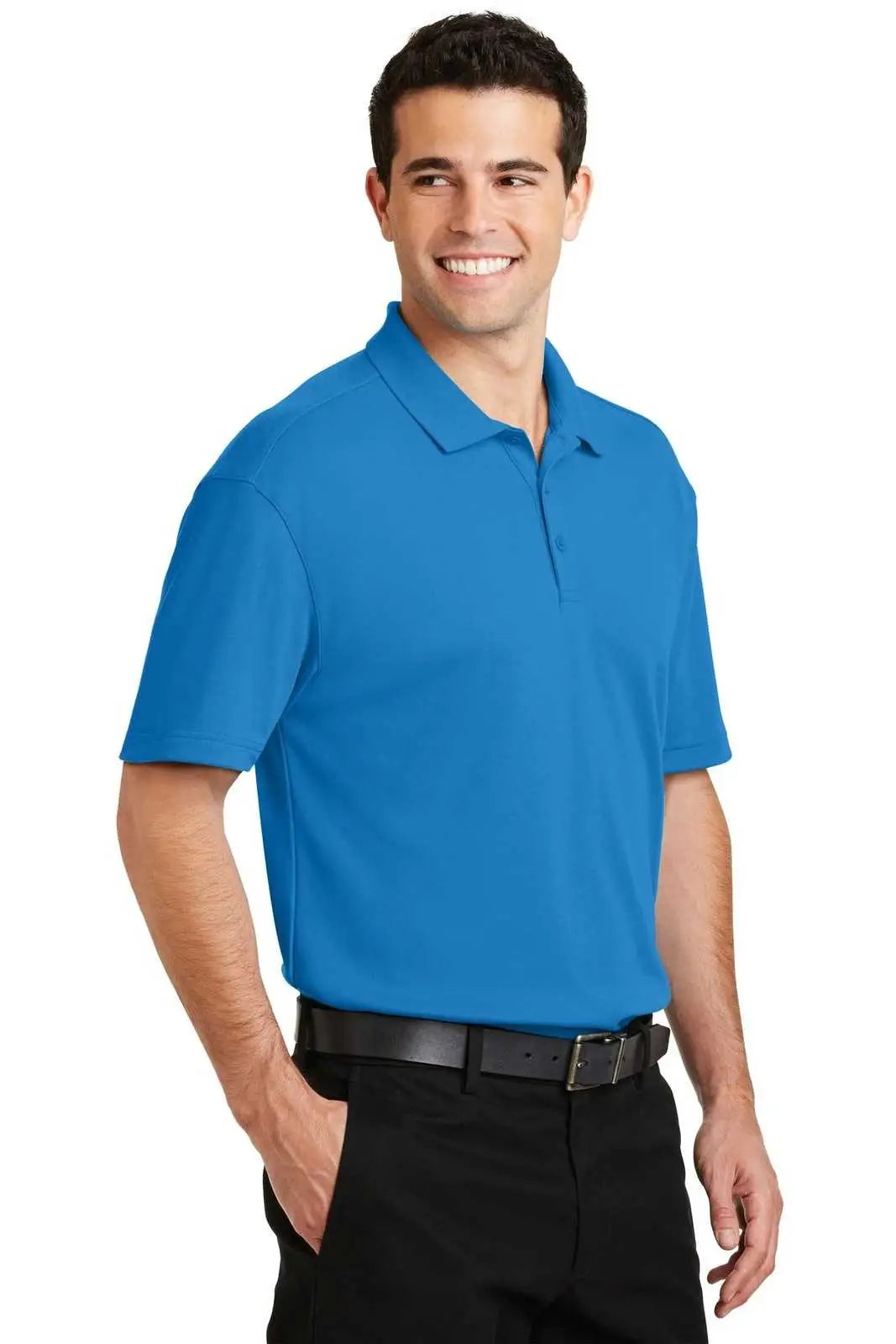 Port Authority K5200 Silk Touch Interlock Performance Polo - Brilliant Blue