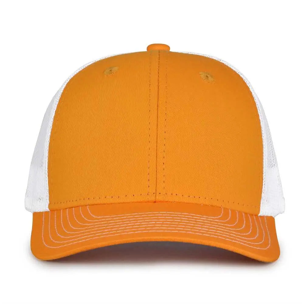 The Game Gb452e Everyday Trucker Cap - Athletic Gold White - 6 7/8’’ - 7 5/8’’