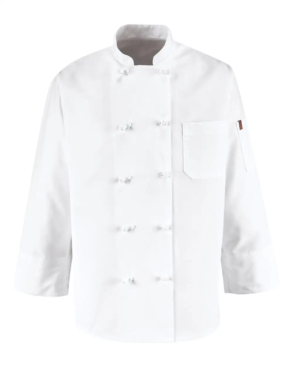Chef Designs 0421 Ten Knot Button Coat - White / Xs