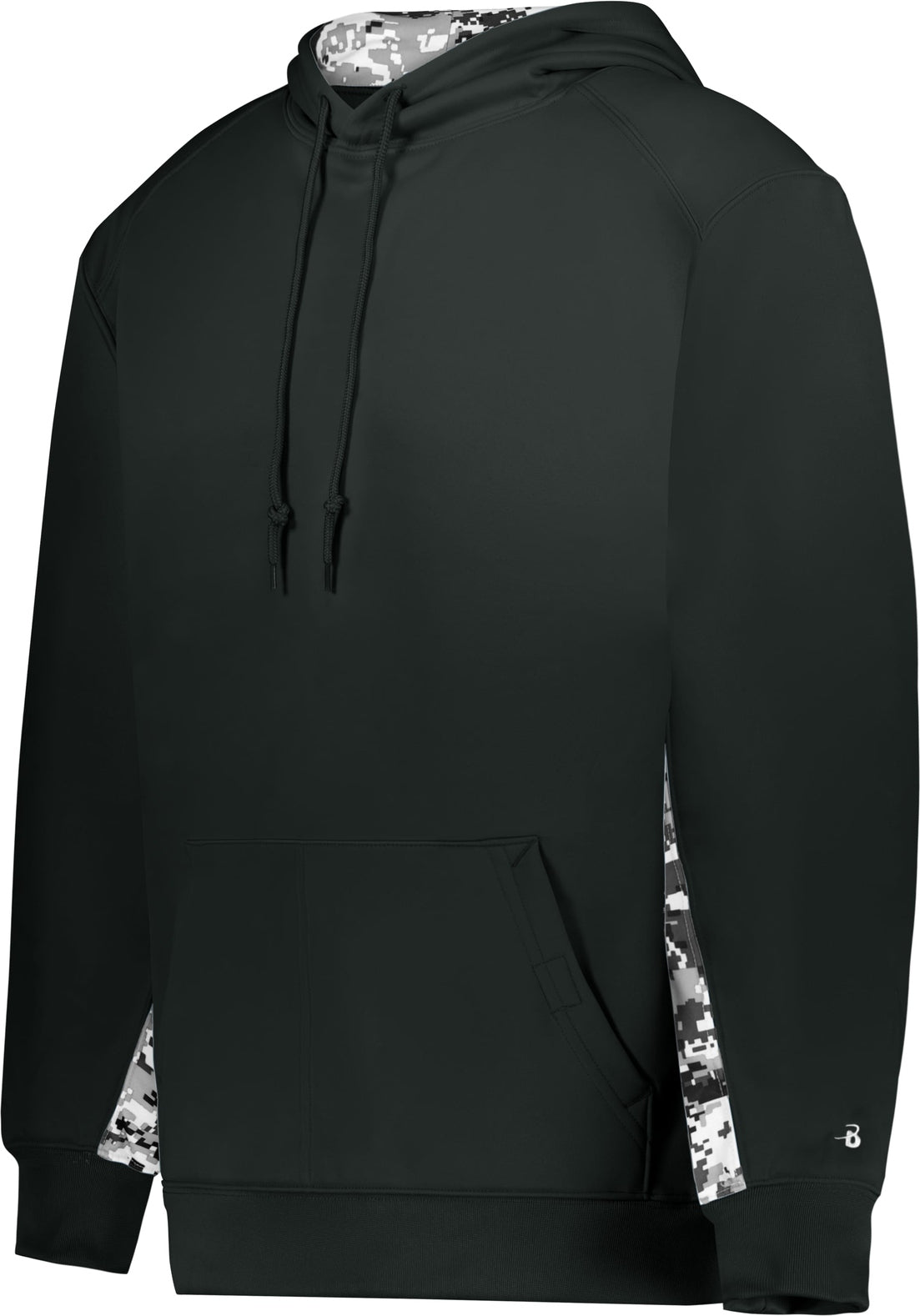 BA BLACK/WHITE DIGITAL DIGITAL COLOR BLOCK HOODIE