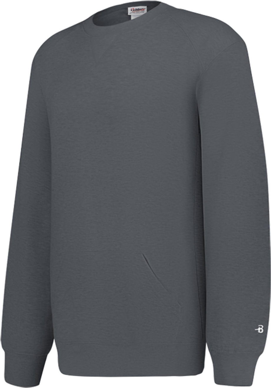 BA CHARCOAL ATHLETIC FLEECE POCKET CREW