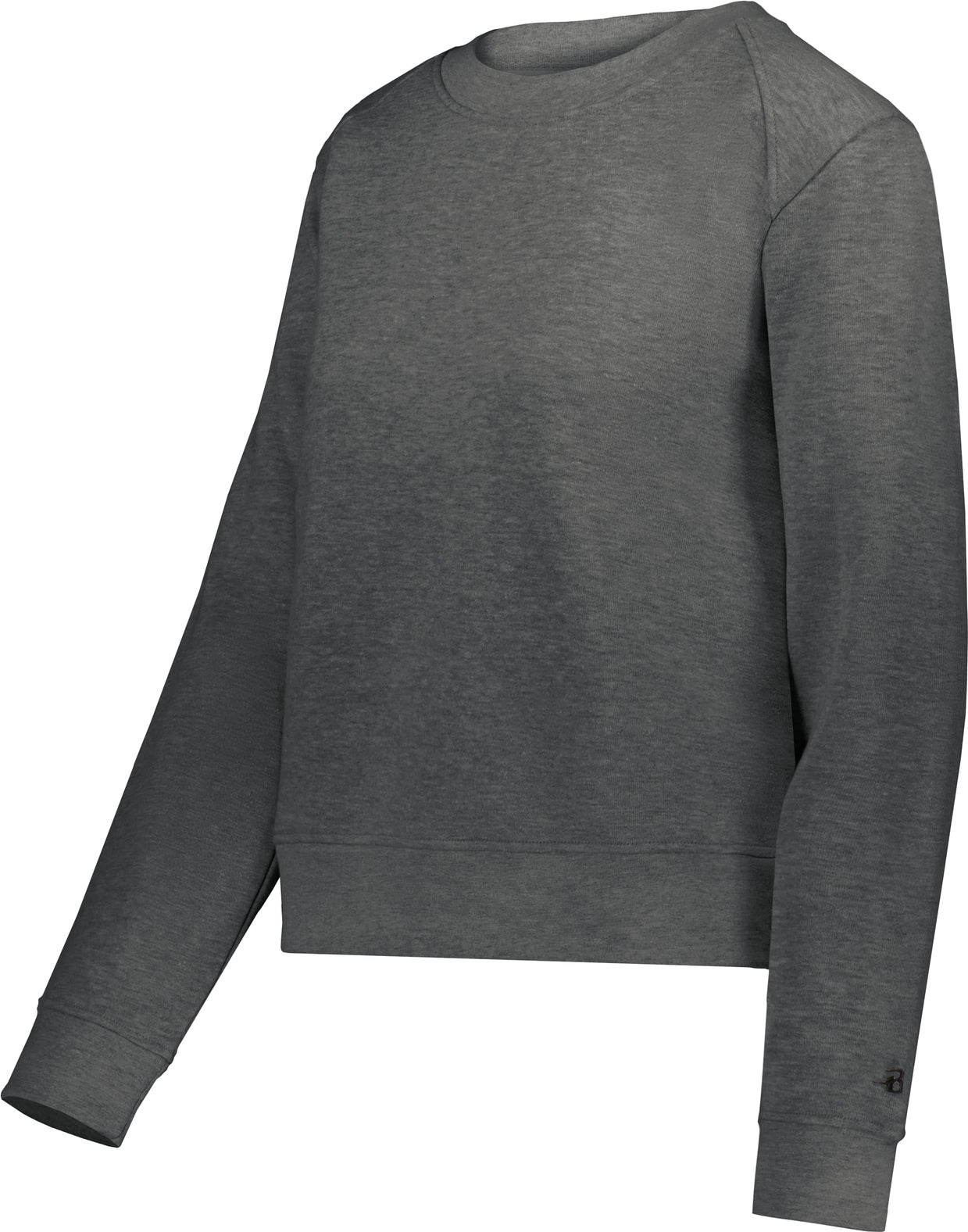 BA CHARCOAL LADIES ATHLETIC FLEECE CROP CR