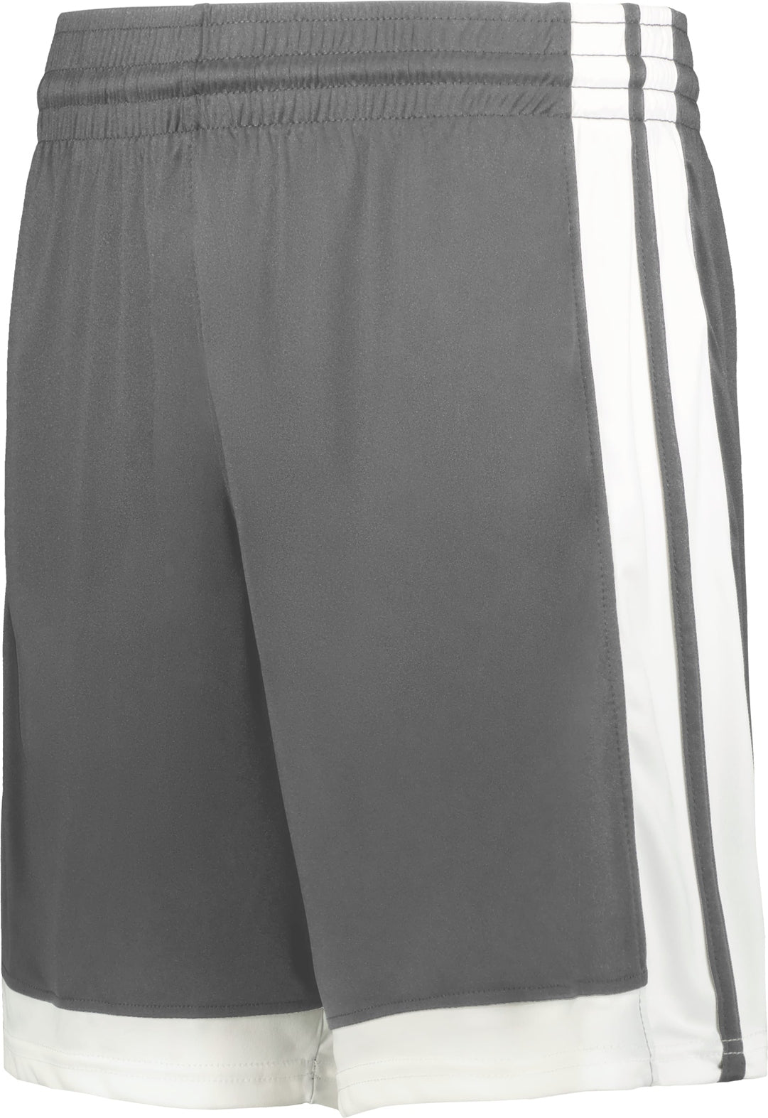 BA CHARCOAL SOLID/WHITE BASKETBALL SHORTS