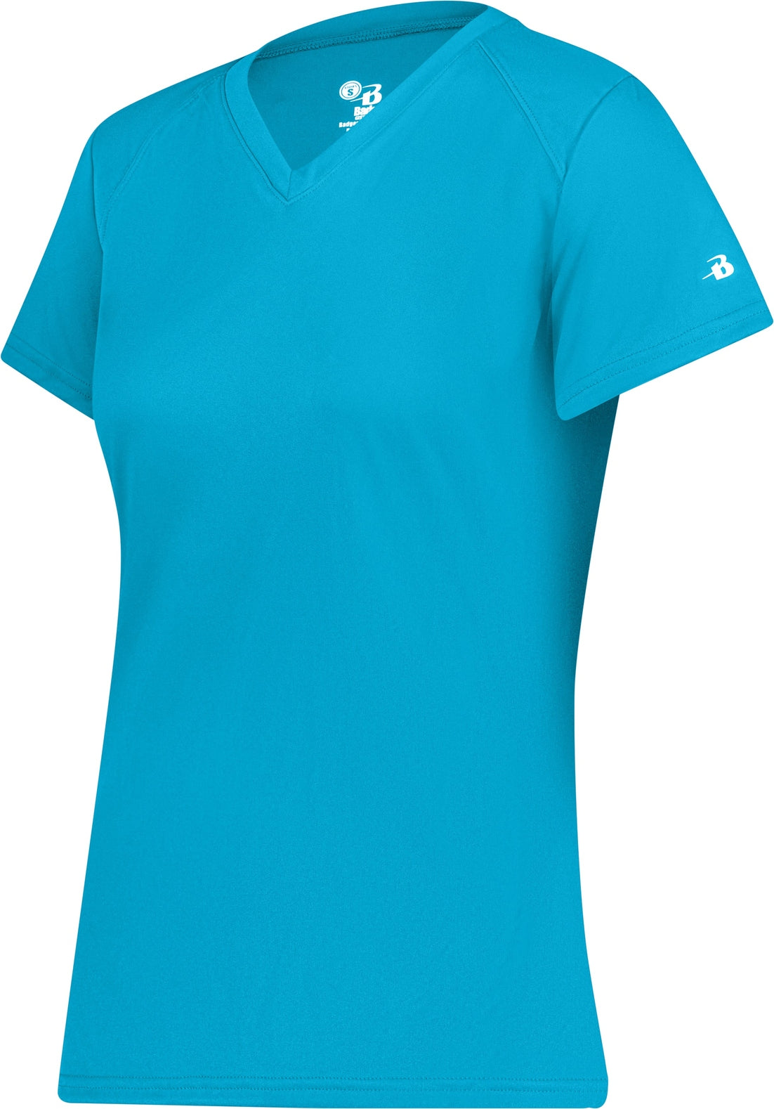 BA ELECTRIC BLUE LADIES B-CORE V-NECK TEE