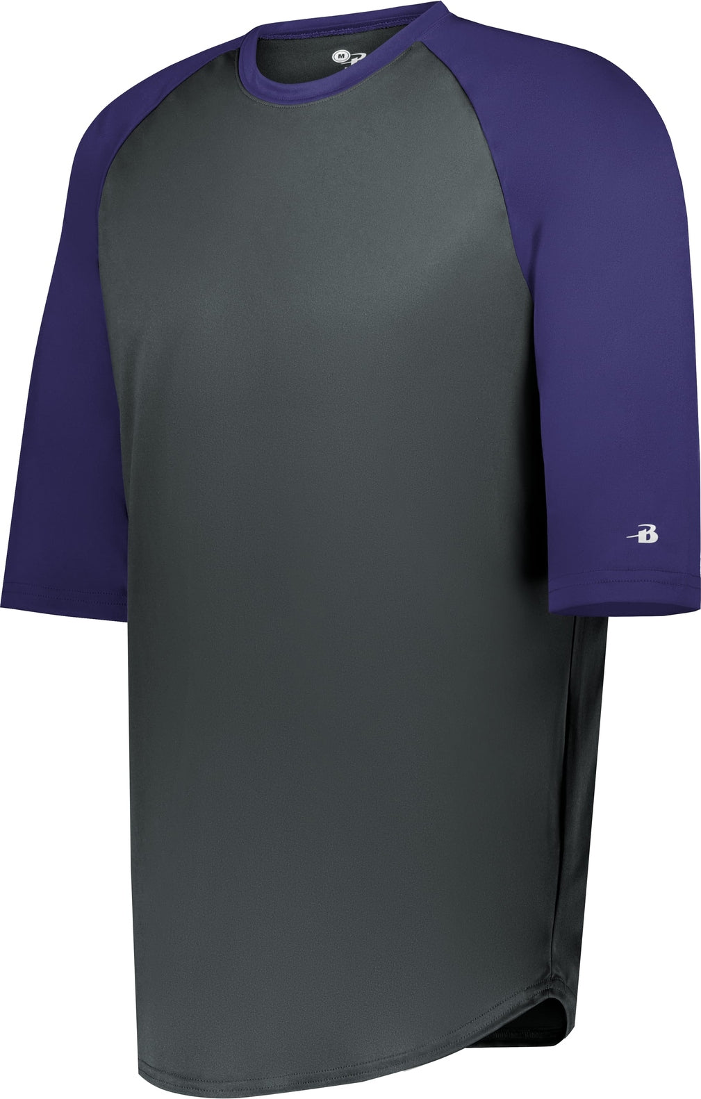 BA GRAPHITE/PURPLE B-BASEBALL TEE