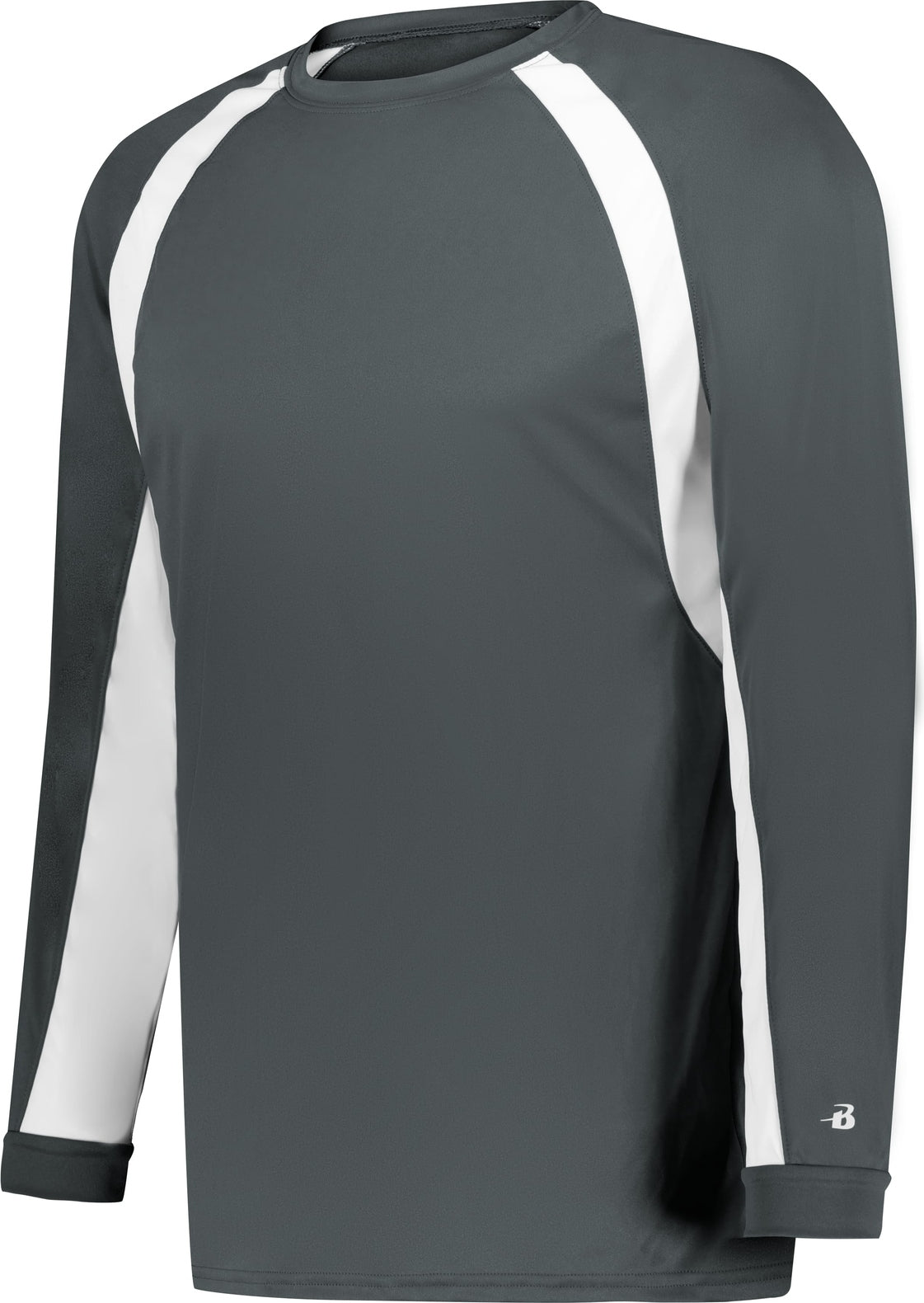 BA GRAPHITE/WHITE YOUTH HOOK L/S TEE