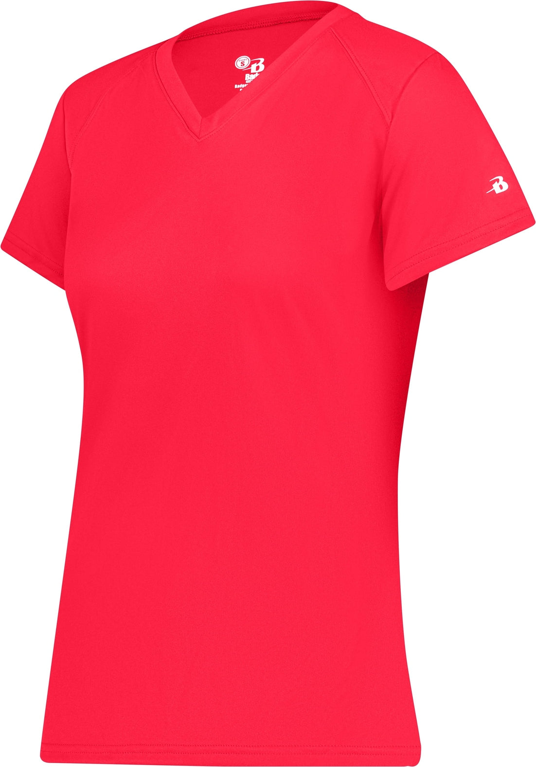 BA HOT CORAL LADIES B-CORE V-NECK TEE